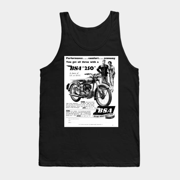 Vintage BSA advert Tank Top by Random Railways